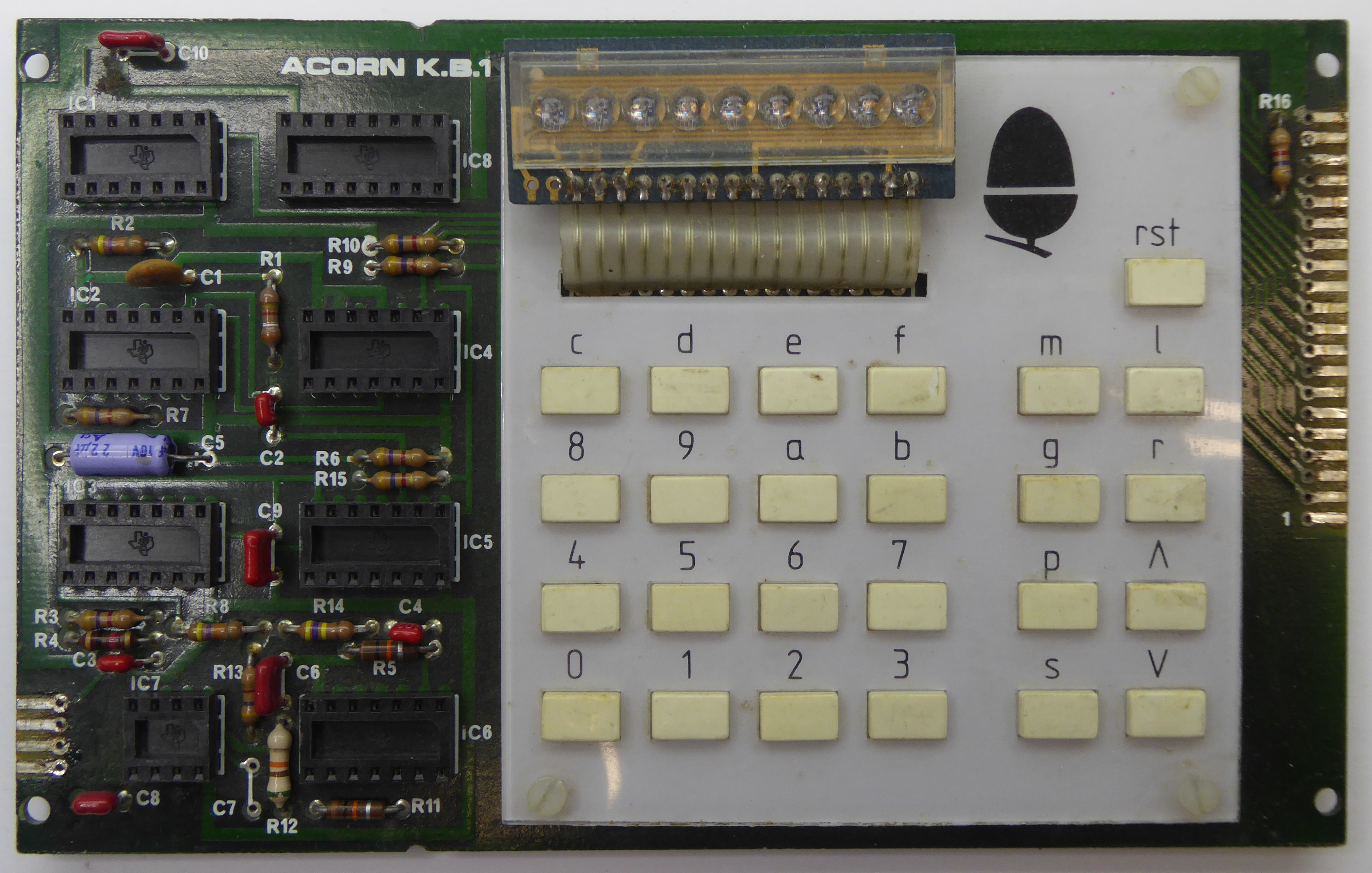 Keyboard, Display & Cassette Interface Board Top Photo